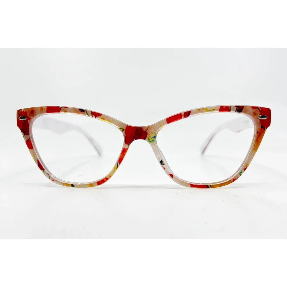 Zenni Eyeglasses Women Multicolor Floral Cat Eye Frames 129818 Medium - Picture 2 of 7